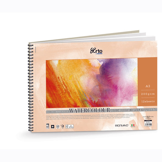 Arto F Series 25% Cotton Spiral Watercolour Pads