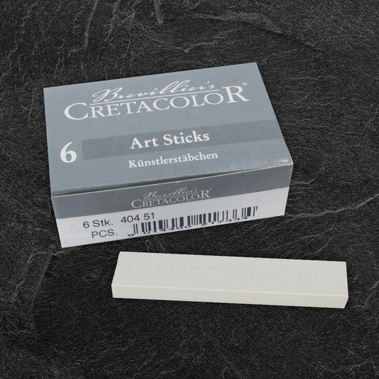 Cretacolor Artist Stick White Chalk. Box of 6