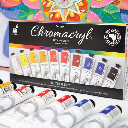 Chromacryl Student 10x75ml Tube Box Set