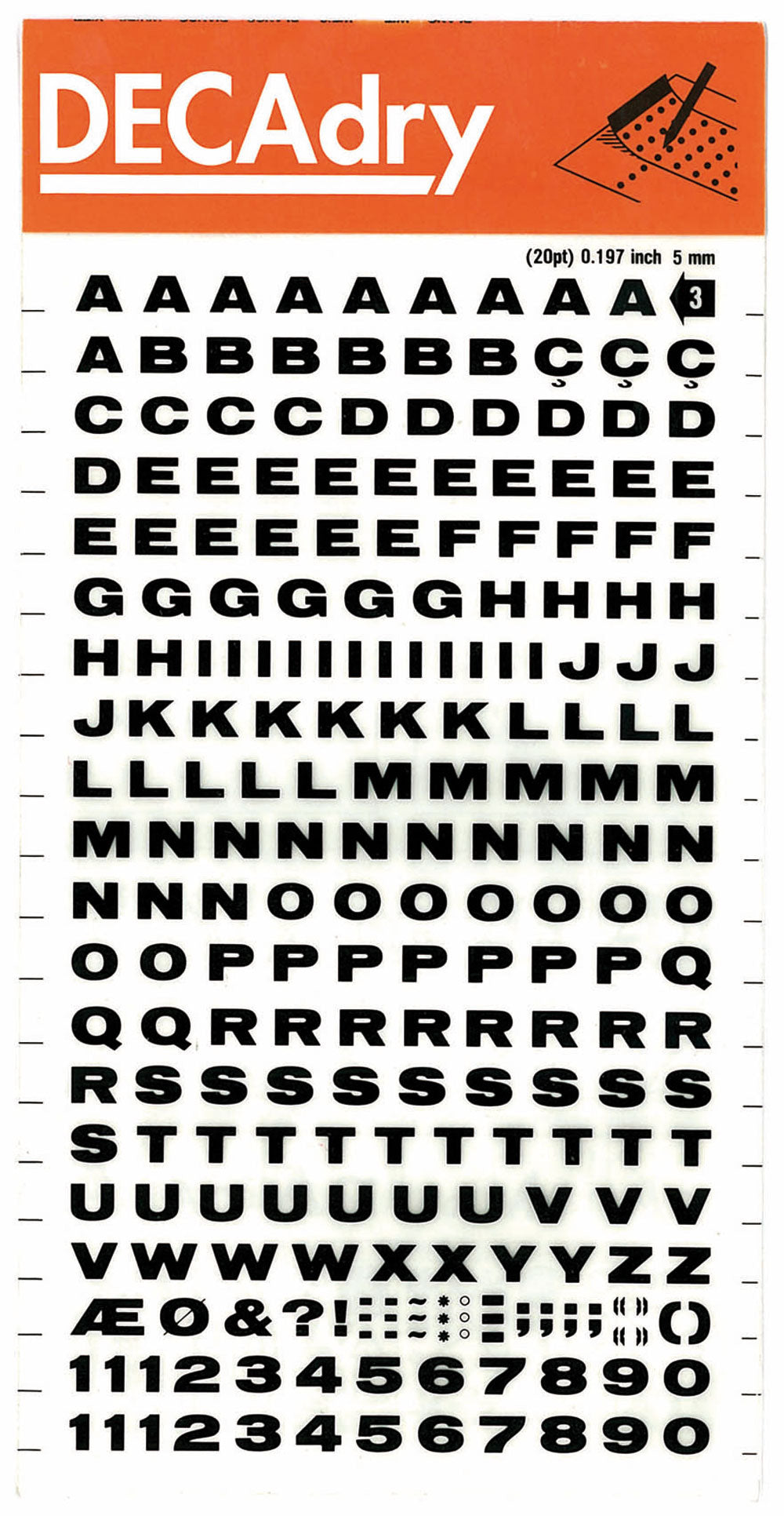 Decaldry Decadry Black Transfer Lettering | 5mm – Arthouse Direct