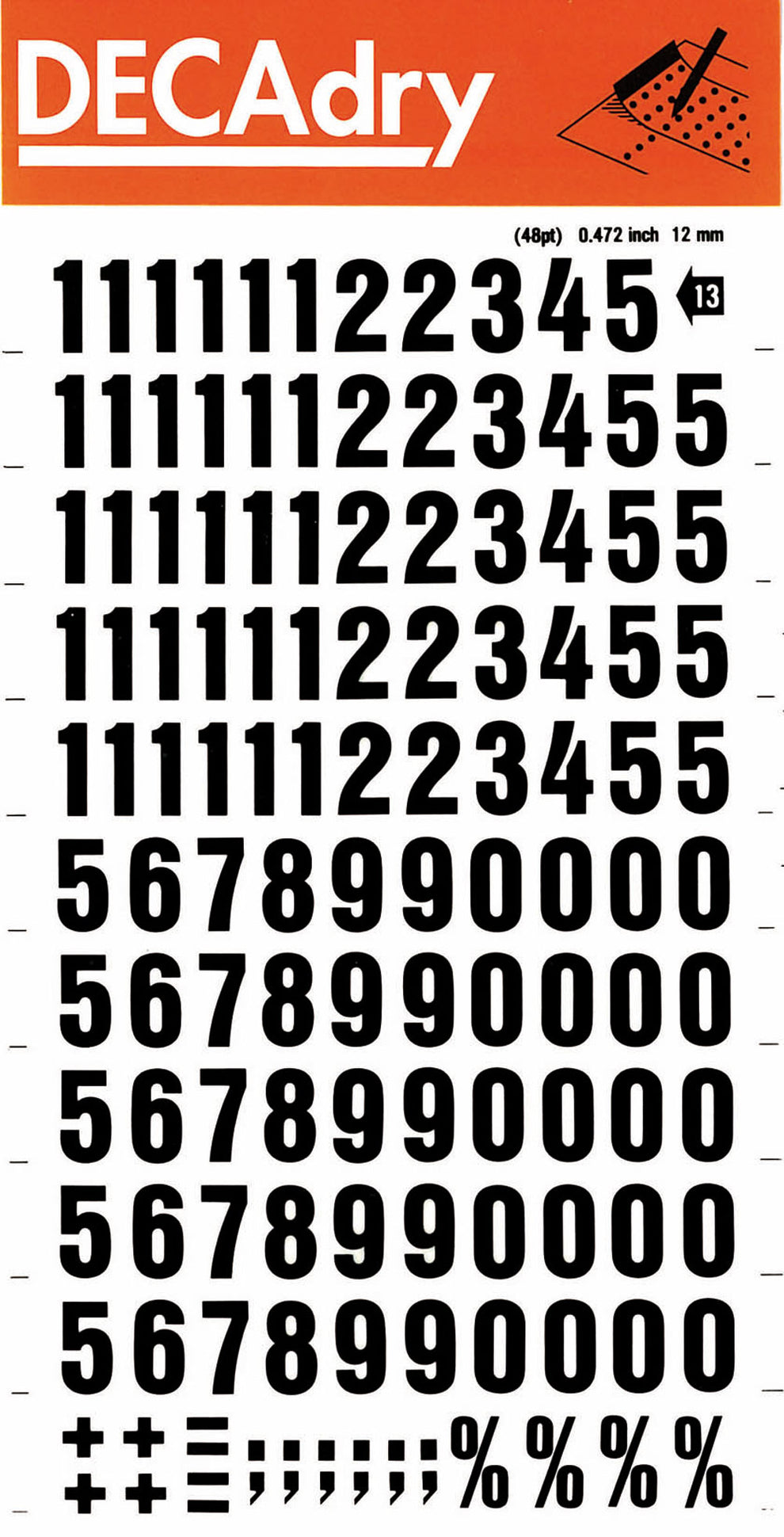 Decaldry Decadry Black Transfer Lettering | 12mm – Arthouse Direct