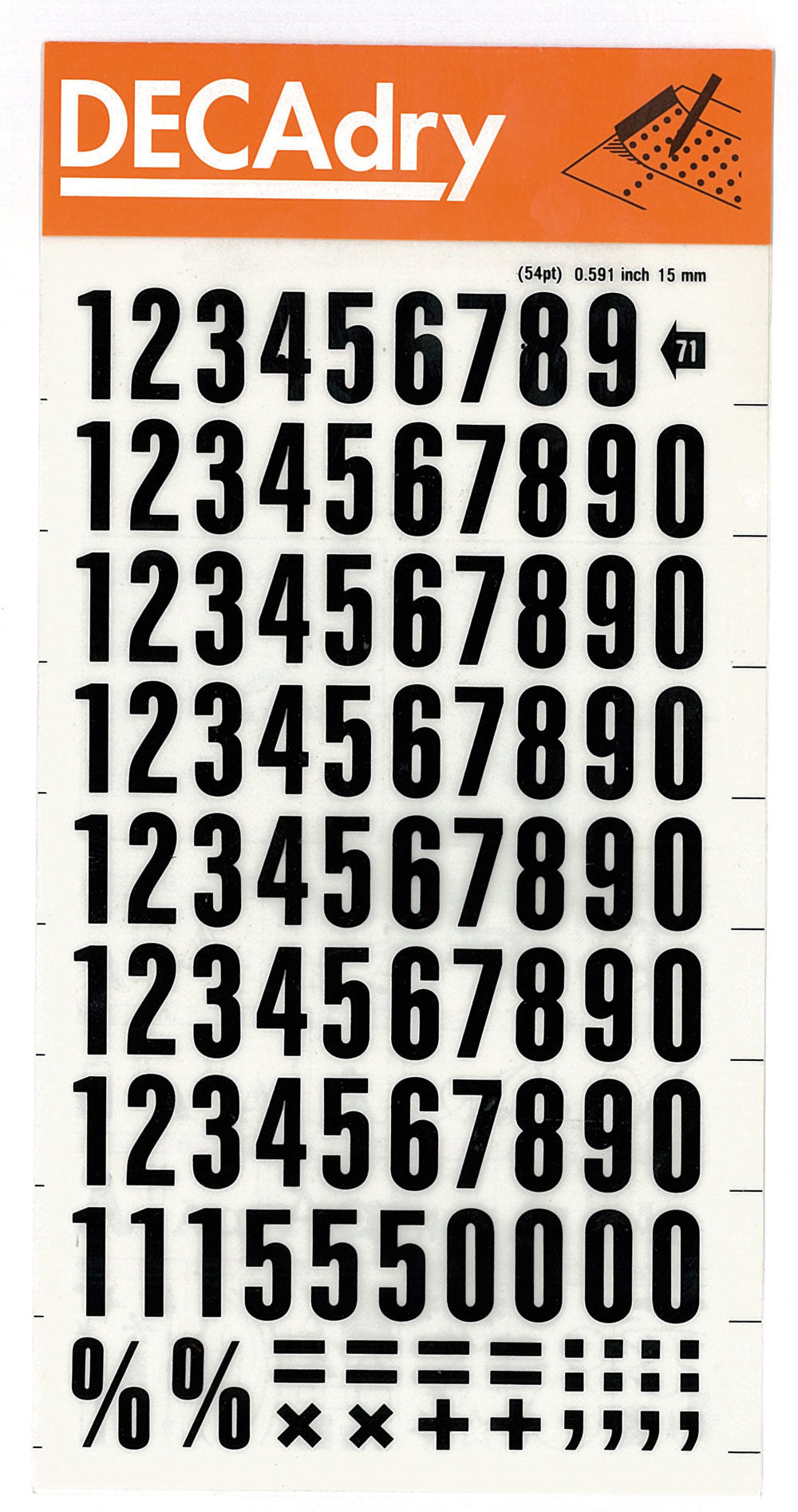Decadri Decadry Black Transfer Lettering | 15mm – Arthouse Direct