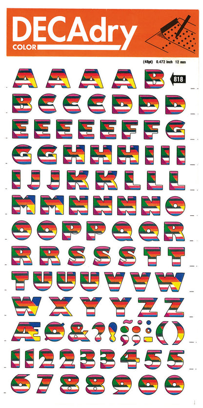 Decadry Multicolour Transfer | 12mm