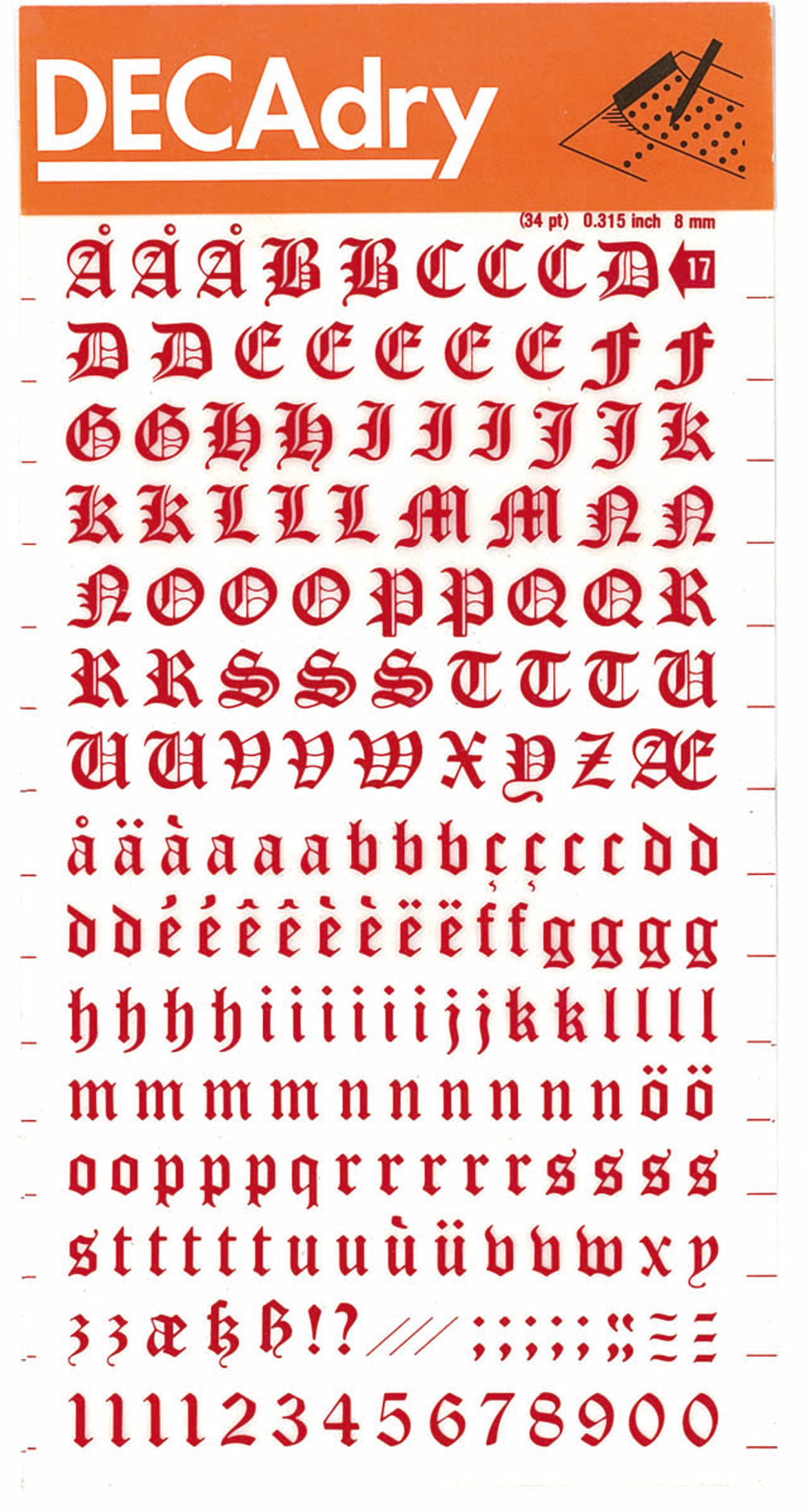 Decadry Red Transfer | Assorted