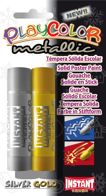 Playcolor Poster Paint Sticks -  Metallic Colours