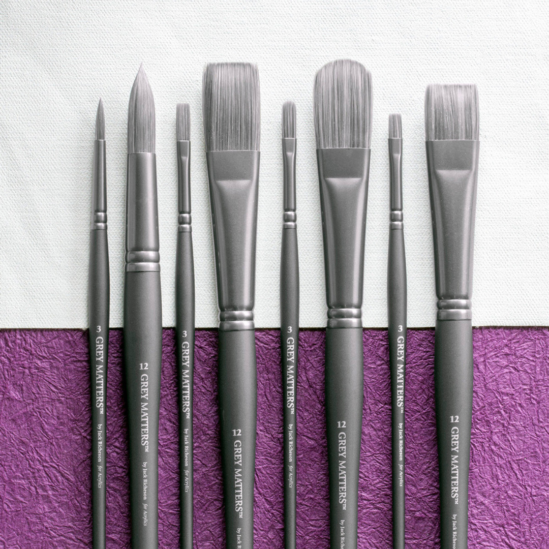 Grey Matters Acrylic Brushes - Filbert