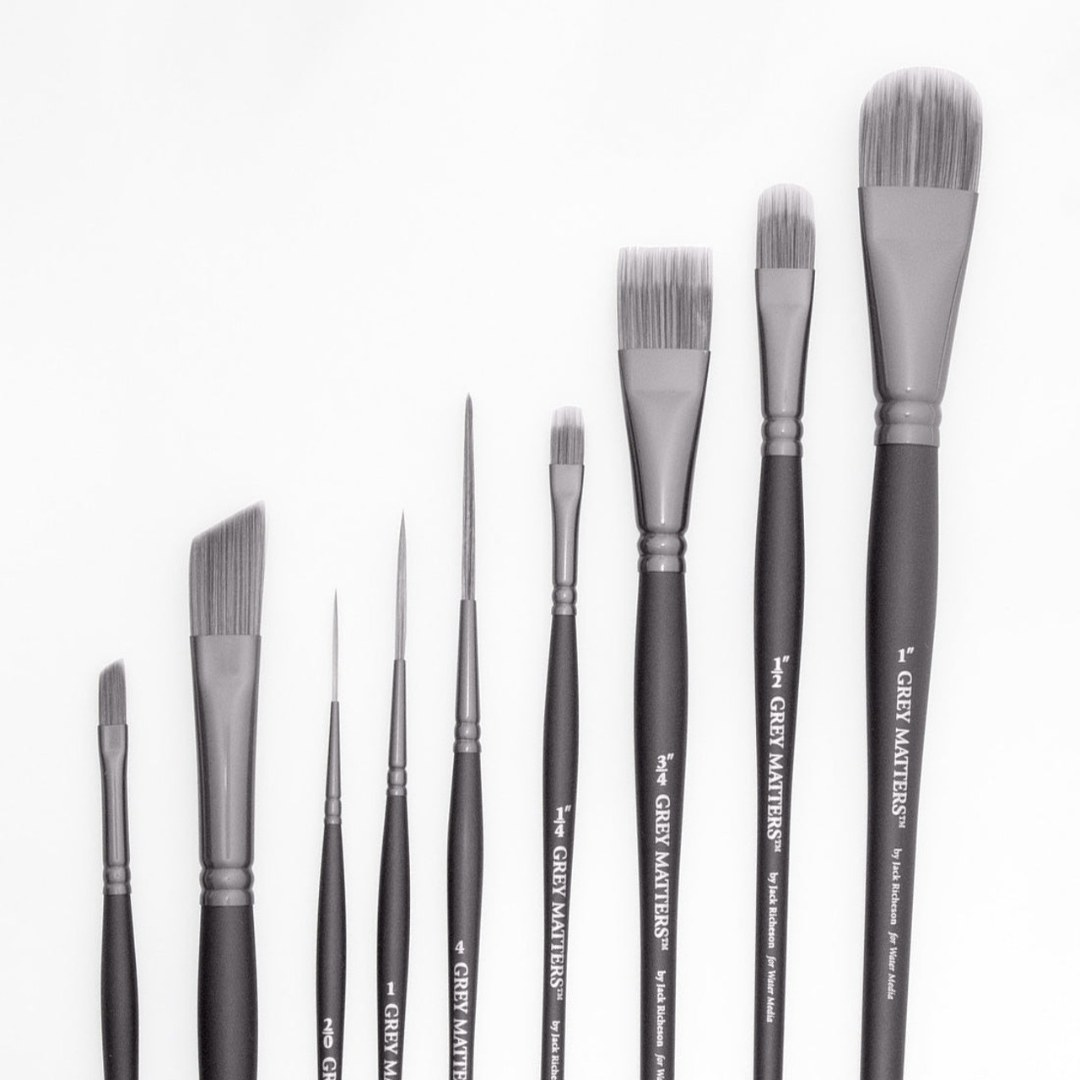 Grey Matters Watercolour Brushes | Flat Rake