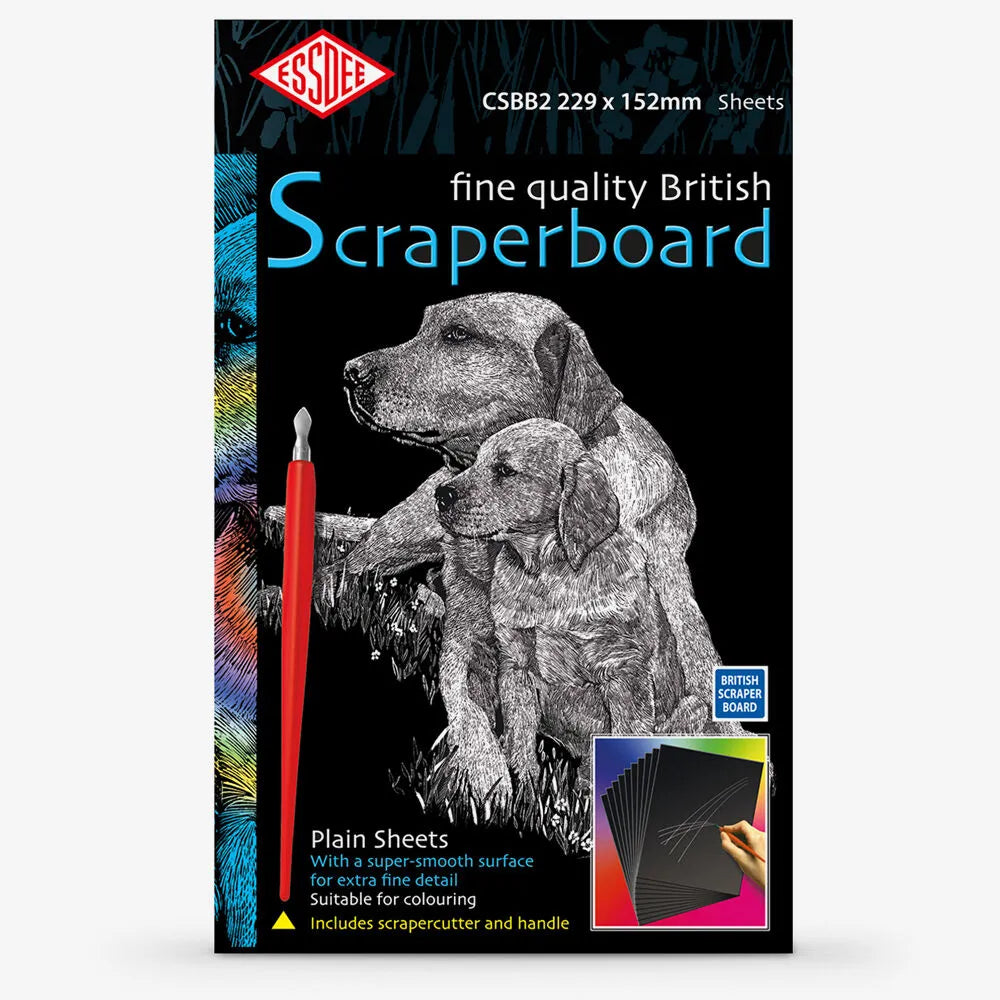 Essdee Artist Black Scraperboard | Pack of 10