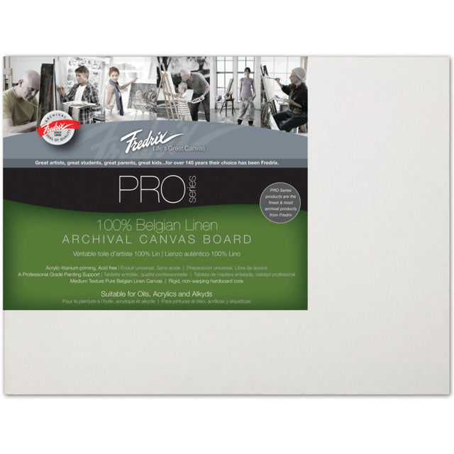 Fredrix Pro Series Archival Belgian Linen Canvas Boards