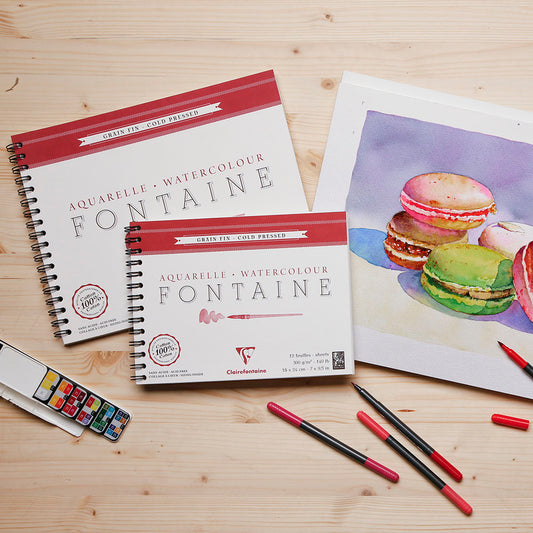 Fontaine 100% Cotton Watercolour Paper| Cold Press Spiral Pads