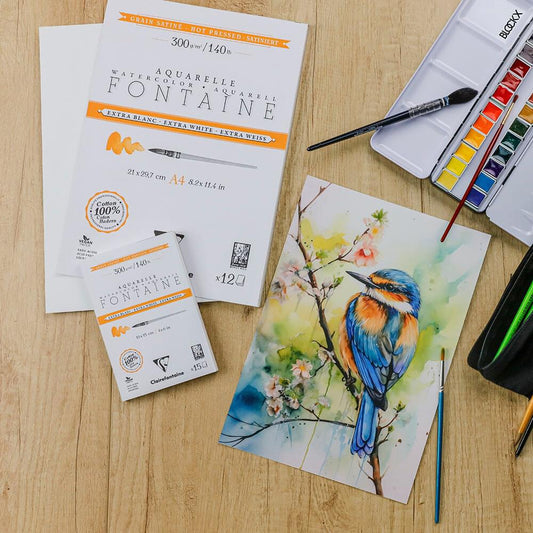 Fontaine 100% Cotton EW Watercolour Paper| Hot Press Pads