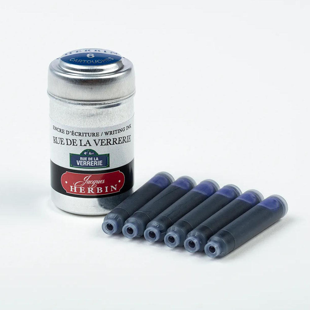 Herbin Colours of Paris Writing Ink Cartridges | Tin of 6
