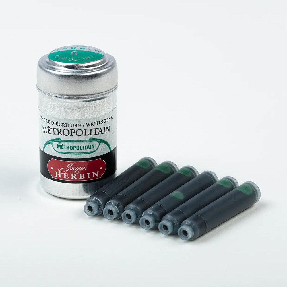 Herbin Colours of Paris Writing Ink Cartridges | Tin of 6