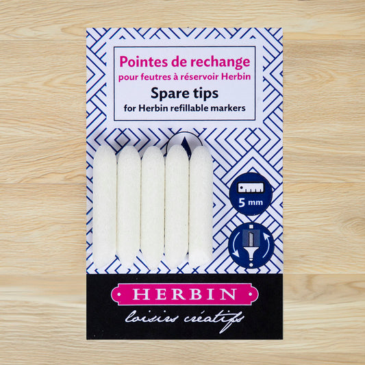 Herbin Replacement Marker Tips 5mm | Pack 5
