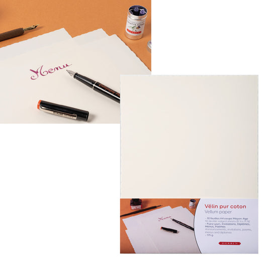 Traditional Vellum Paper 100% Cotton I Pack 10