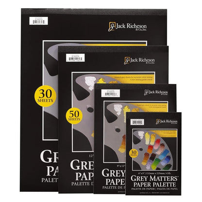 Richeson Disposable Grey Paper Pallete | Assorted Sizes