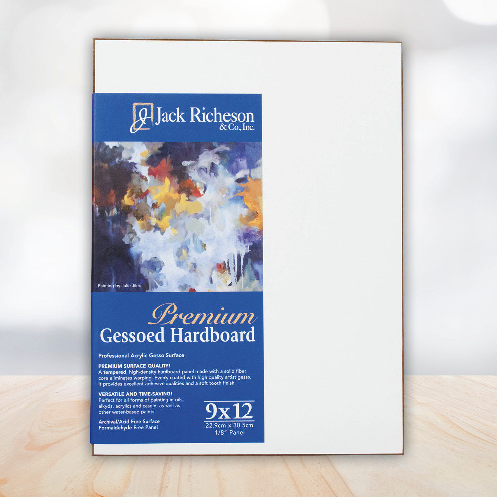 Premium Tempered & Gessoed Artists Hardboard Painting Panels | White