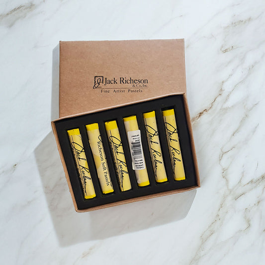 Richeson Medium Soft Pastel Box of 6 - Yellow Colours - Single Colour