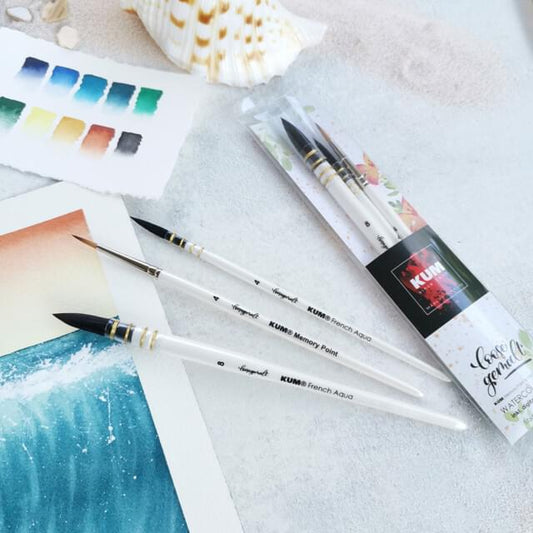 KUM Loose Watercolour 3 brush set