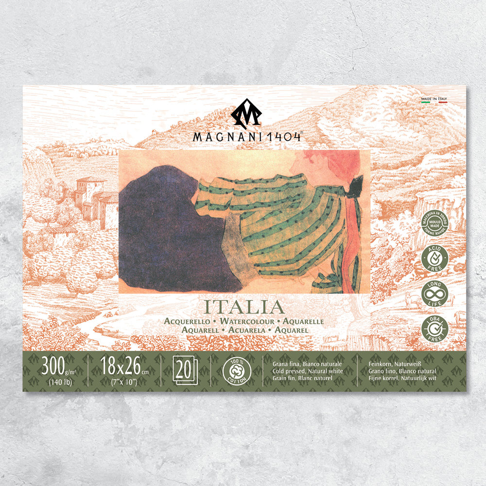 Magnani Italia Cold Press Watercolour Blocks | Block of 20