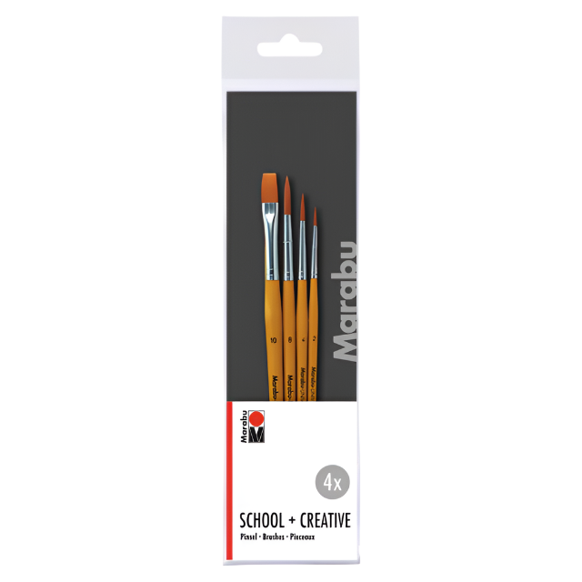 Marabu School & Creative Brush Set 4