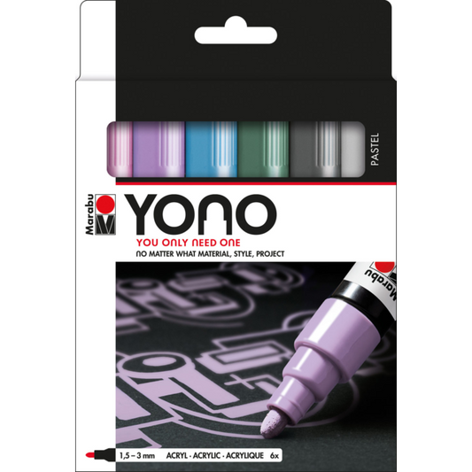 Marabu Yono Paint Marker Pastel Set of 6