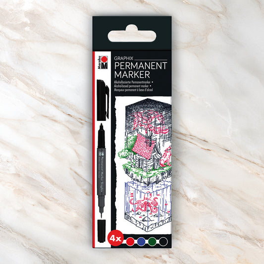 Marabu Graphix Permanent Market Set of 4
