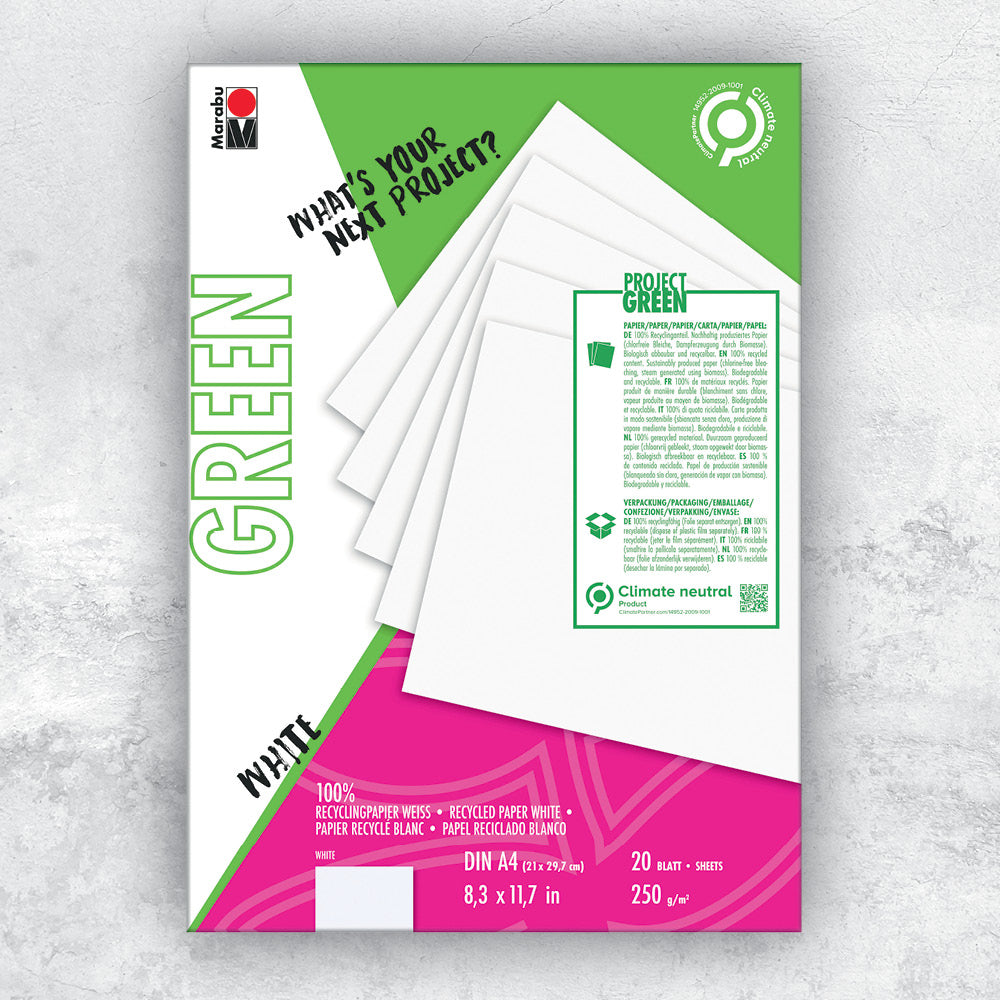 Marabu Green Recycled White Pad A4