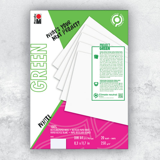 Marabu Green Recycled White Pad A4