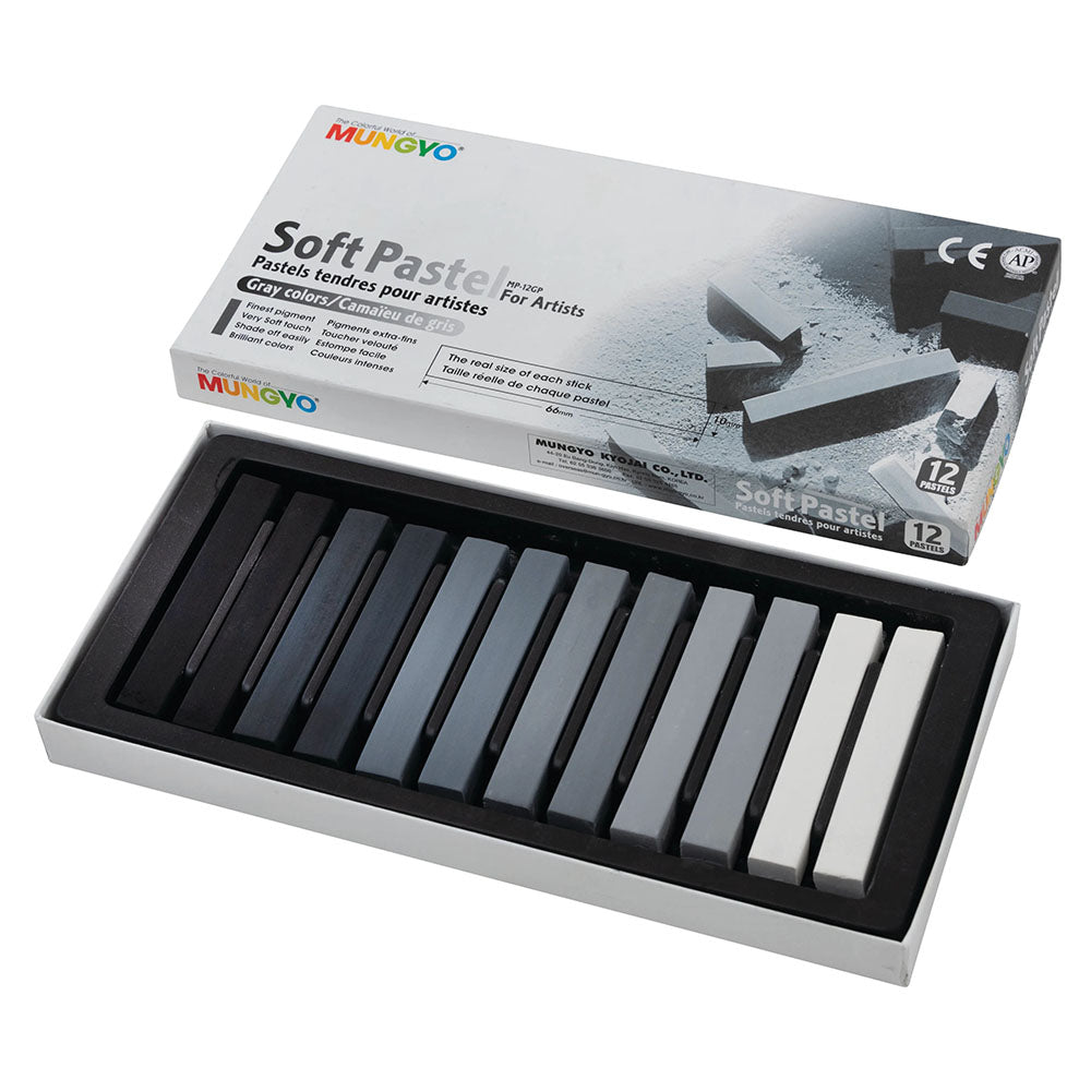 Mungyo Soft Square Pastels | Grey Assortment