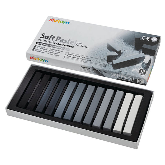 Mungyo Soft Square Pastels | Grey Assortment