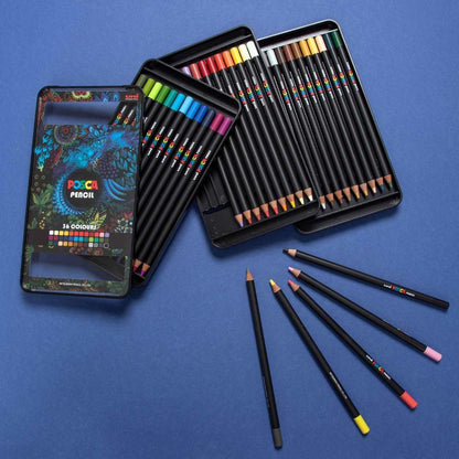 Posca Oil-Based Colouring Pencil Sets