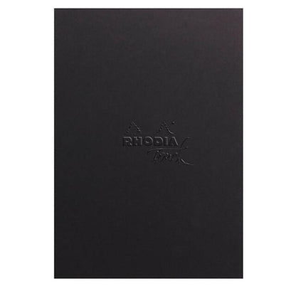 Rhodia Touch Mixed Media Pad with embossed linen cover and durable black Mayan cardboard backing.