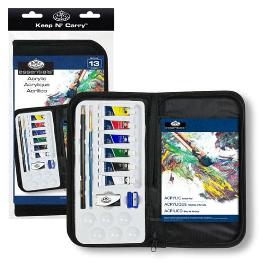 Royal & langnickel keep n carry 13 piece acrylic painting set