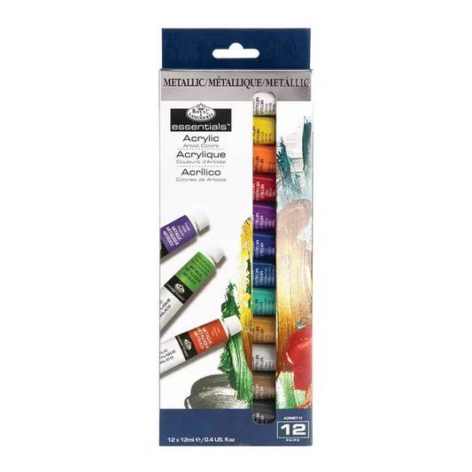 Royal & langnickel essential 12x12ml metallic acrylic colours set