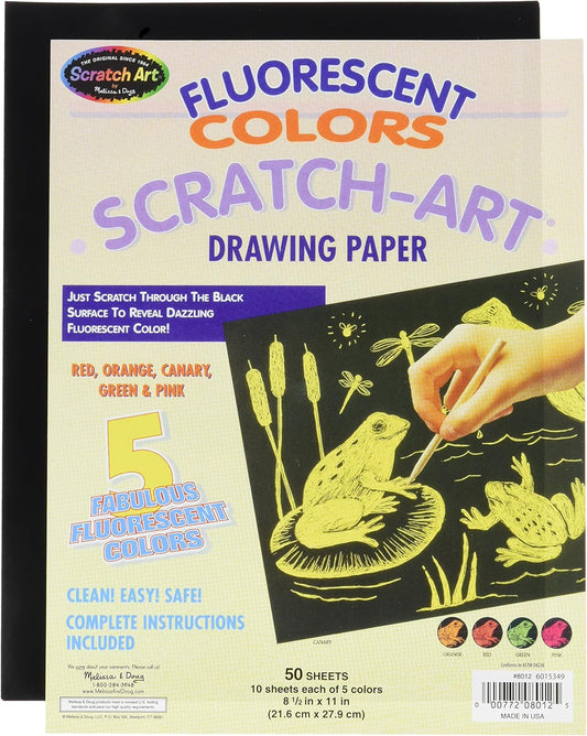 Scratch Art Fluorescent Paper | Pack of 50