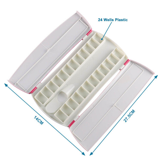 Folding 24-Well Plastic Palette