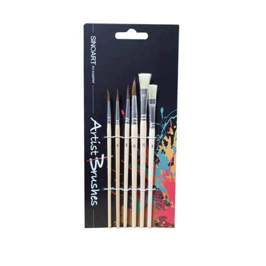 Student Mixed Media Brush Set -Pack of 6