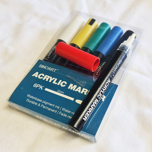Sinoart Acrylic Paint Marker | Set of 6