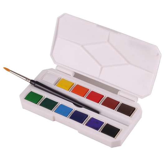 Sinoart Artists Watercolour Pan With Brush Travel Set