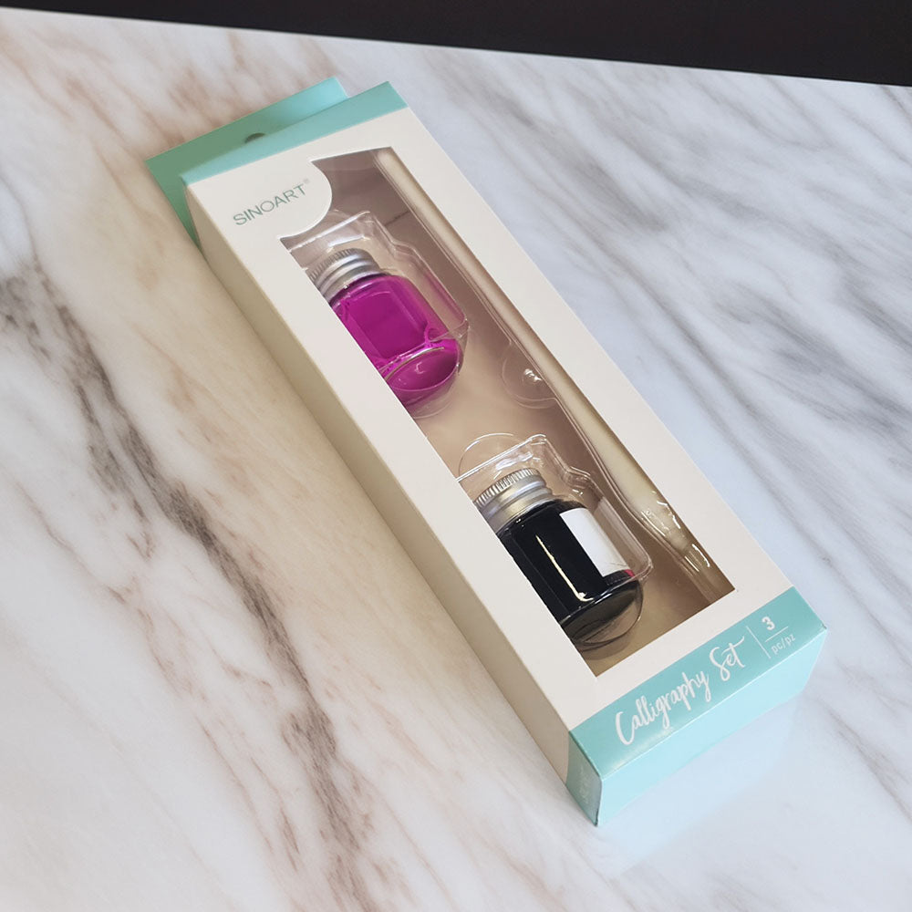 Glass Calligraphy Pen & Ink Set