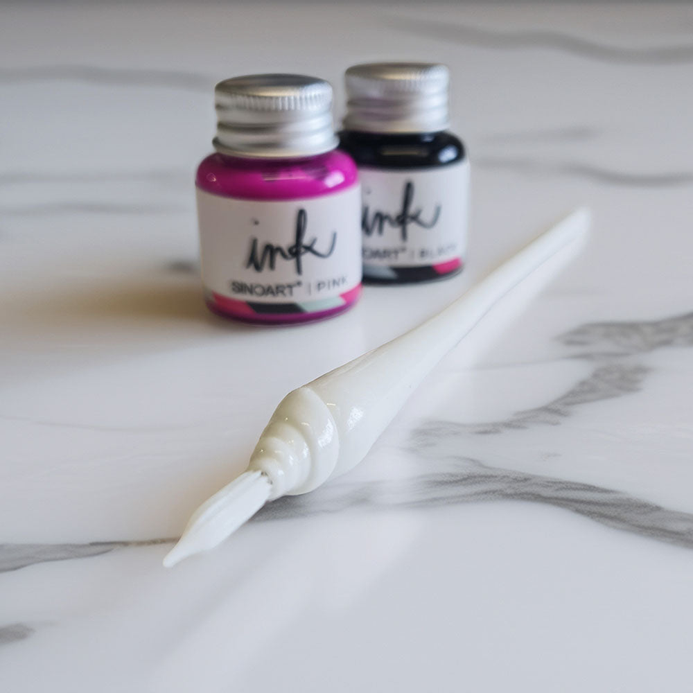 Glass Calligraphy Pen & Ink Set