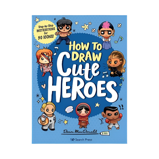 How to Draw Cute Heroes by Dawn MacDonald ?Ãƒâ€¡ÃƒÂ´ Step-by-step guide to drawing chibi-style versions of famous figures like Albert Einstein, Malala Yousafzai, and Simone Biles.