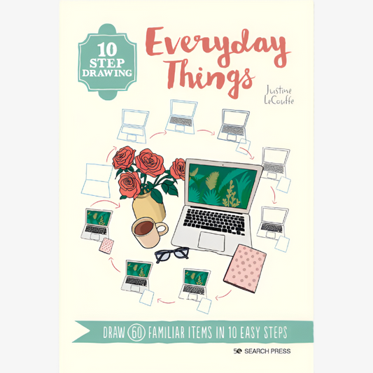10 Step Drawing: Everyday Things by Justine Lecouffe ?Ã‡Ã´ Learn to draw everyday objects like a pro in just 10 easy steps with step-by-step guidance.