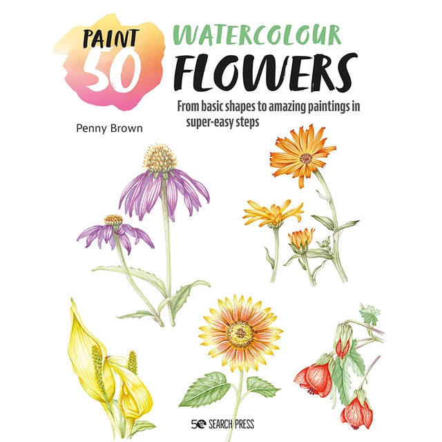 Paint 50 Watercolour Flowers