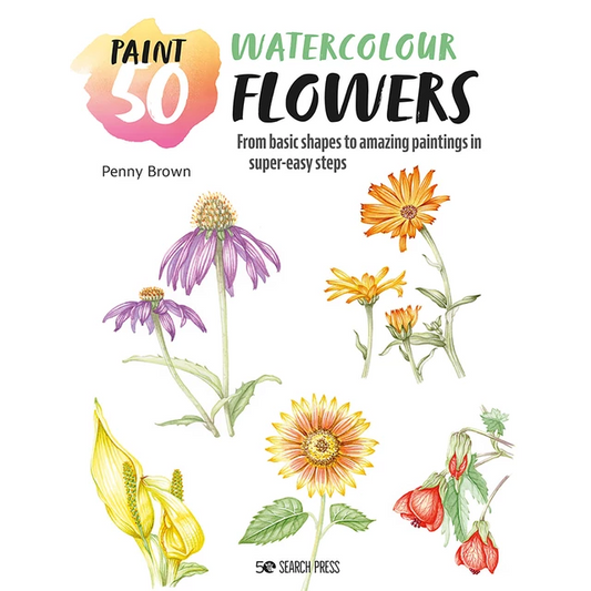Paint 50 Watercolour Flowers