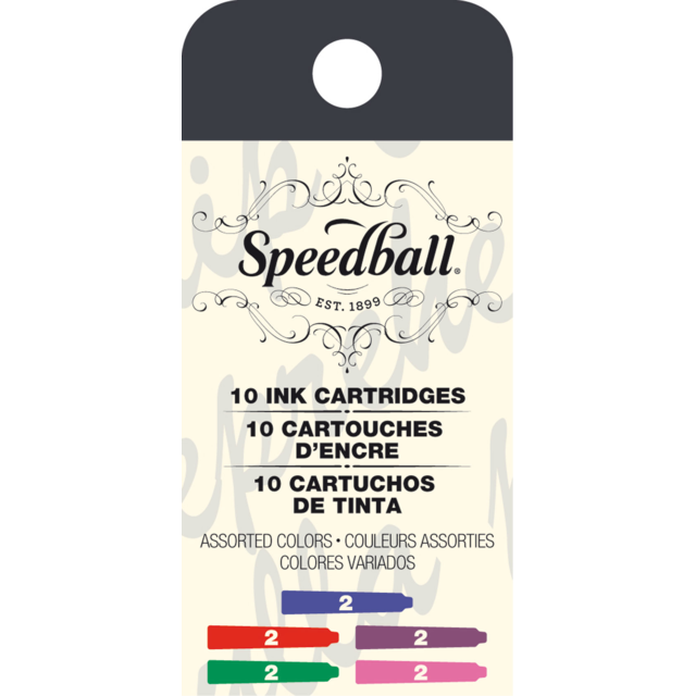 Speedball Ink Cartridge Assorted Colors | Pack of 10