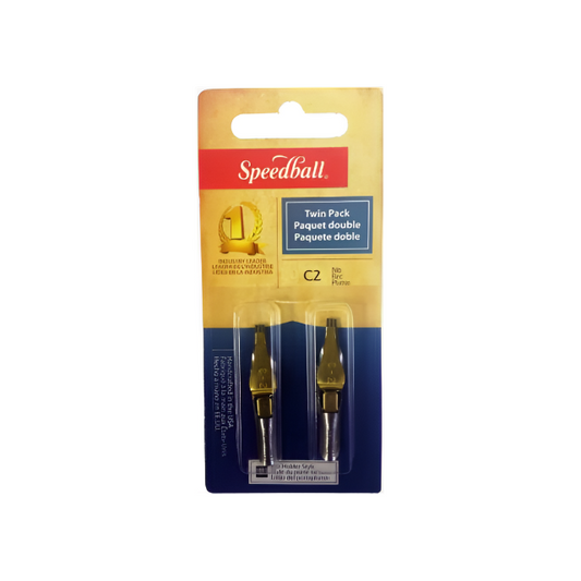 Speedball Broad Edge Square C2 Nib Twin Pack