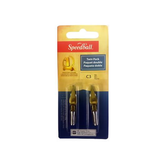 Speedball Broad Edge Square C Nib Twin Pack