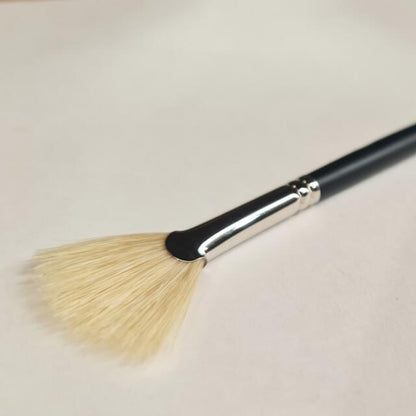 S&S Fine White Bristle Fan Brushes